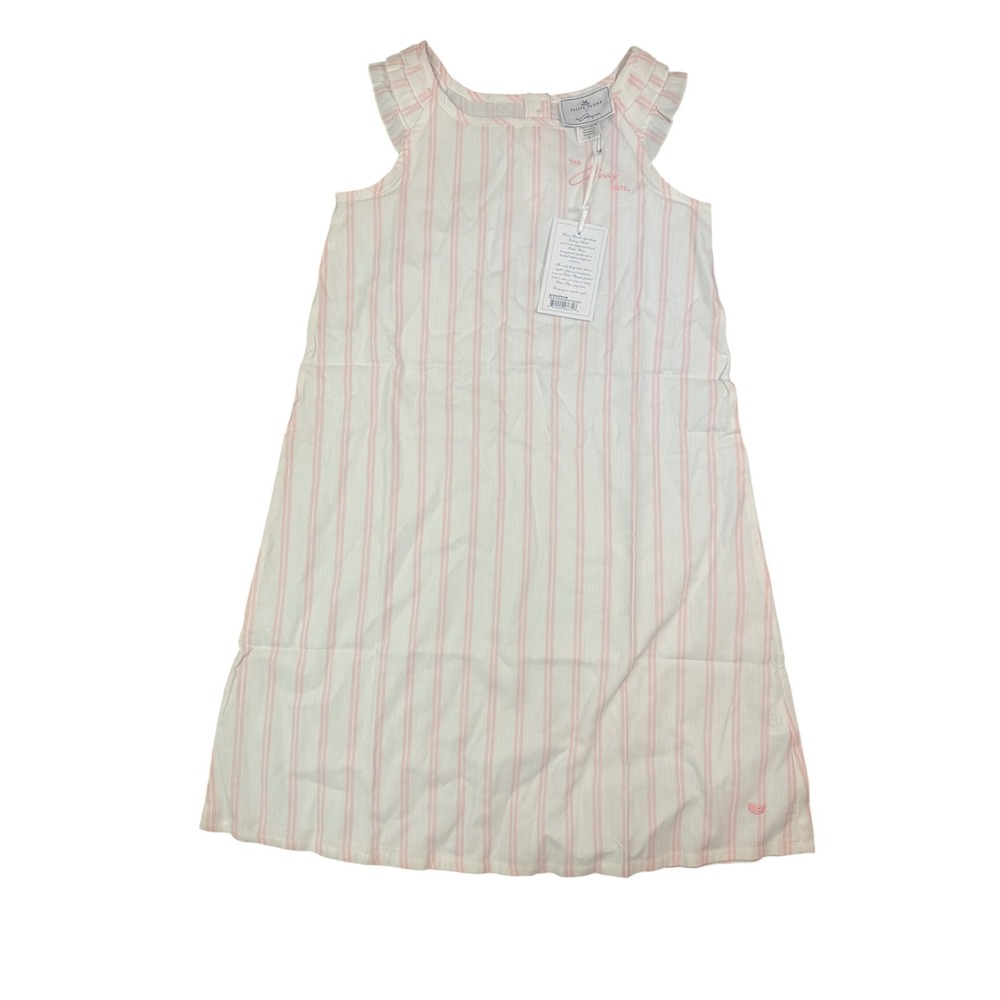 Petite Plume x The Colony Hotel Pink White Stripe Amelie Nightgown Kids 6